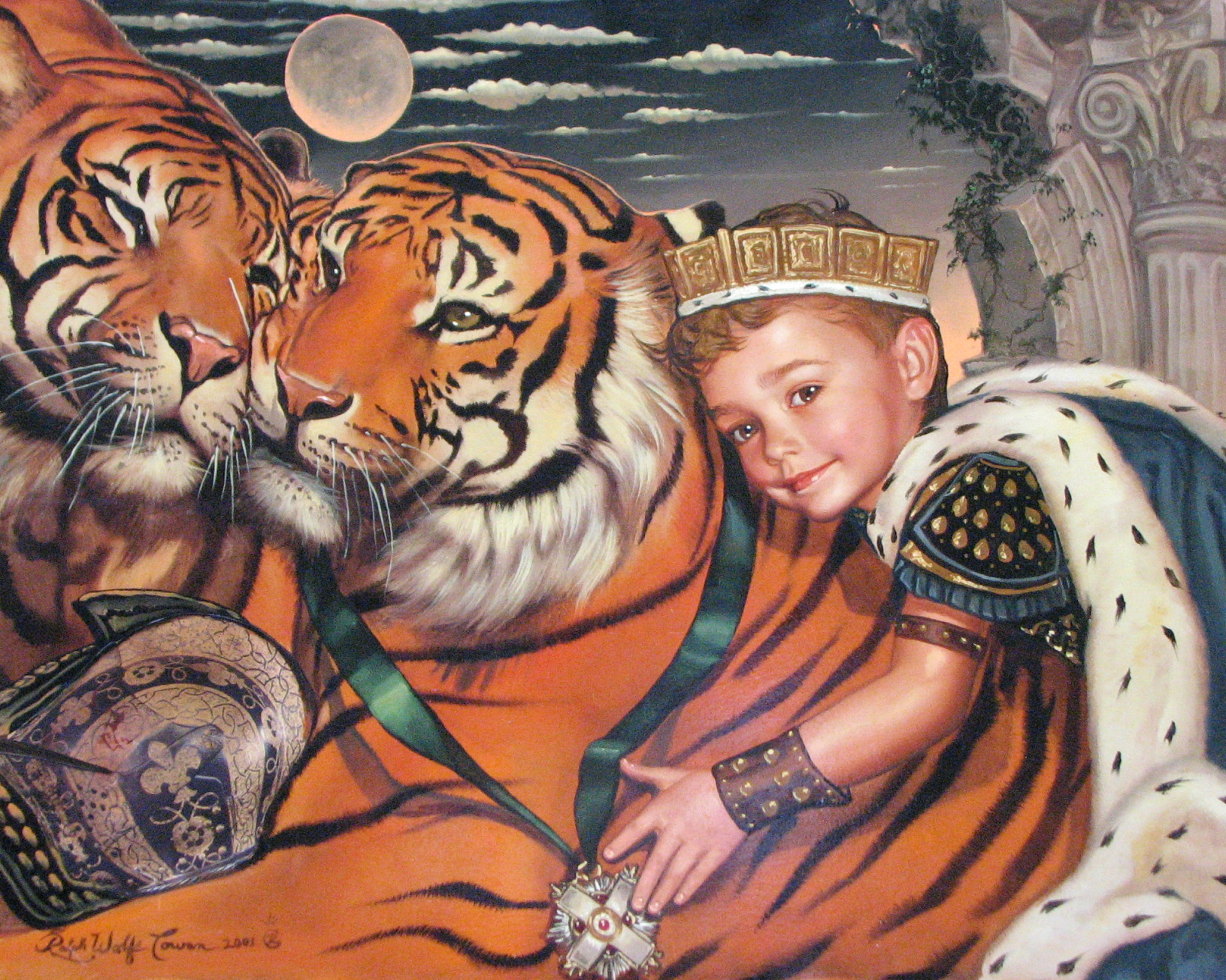 Twin Tigers 30x24 Oil 2001