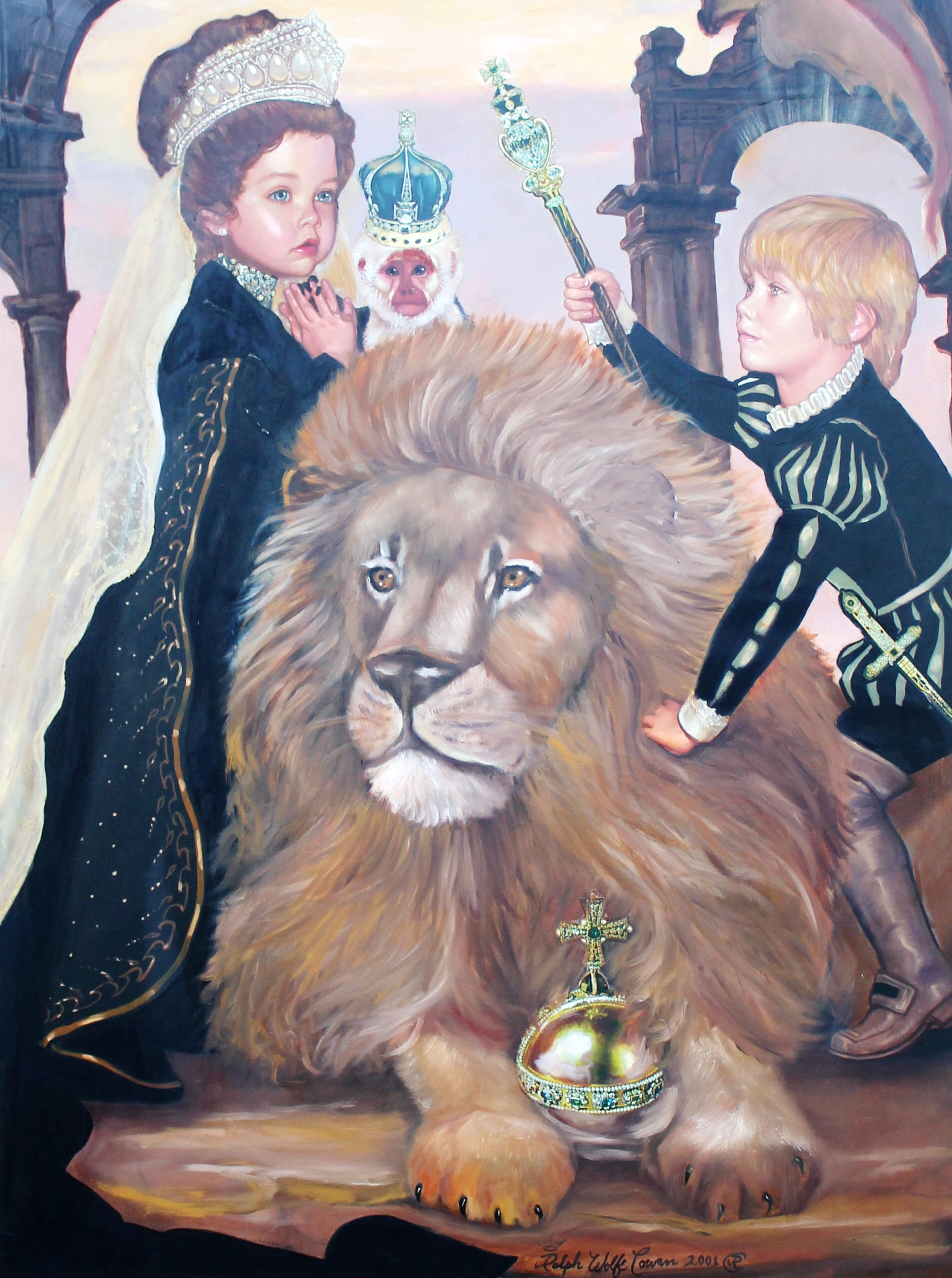 Prince Michael Initiating the Way of Beauty 48x36 Oil